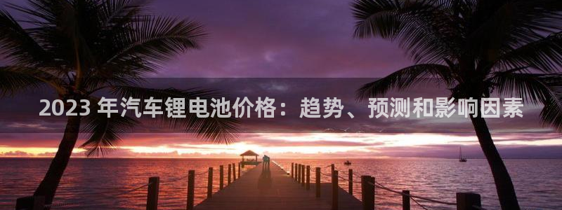 凯时是AG优质运营商：2023 年汽车锂电池价格：趋势、预测和影响因素